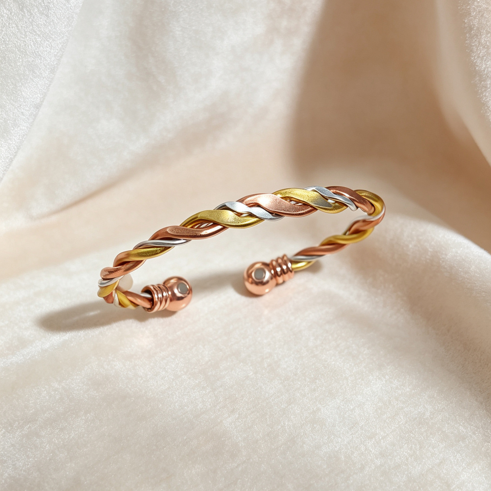E-Commerce Exclusive: Three-Color Bracelets for Women, Magnetic Sports Red Copper Bracelets, Creative Wine and Wheat Style Hand Accessories Wholesale