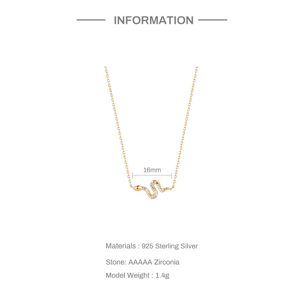 Fashion Geometric Sterling Silver Inlay Zircon Pendant Necklace 1 Piece