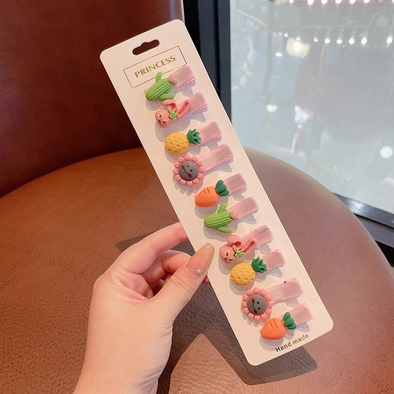萌趣婴儿胎毛刘海夹女童碎发侧边发卡儿童可爱卡通发饰宝宝发夹|undefined