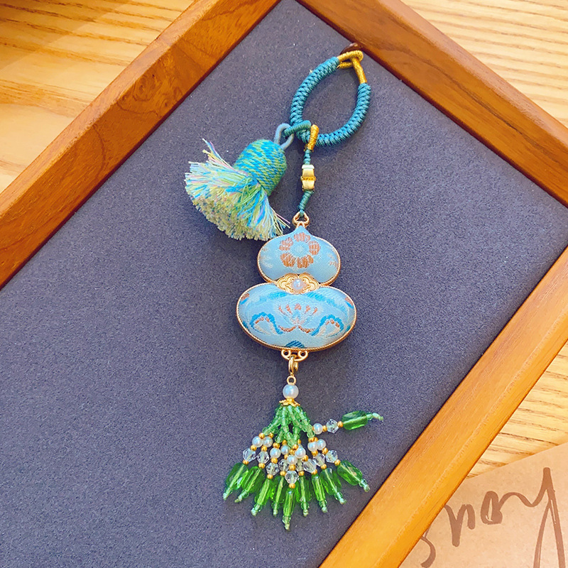 【成品】非遗宋锦葫芦挂件流苏钥匙扣包包配饰车载挂件寺庙同款|undefined