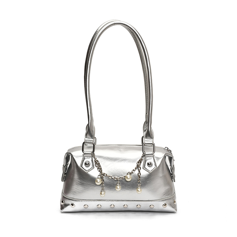 Dulce y fresco bolso de axila de chica caliente 2025 primavera y verano nuevo bolso femenino bolso de alta calidad bolso de hombro con remaches personalizado marea