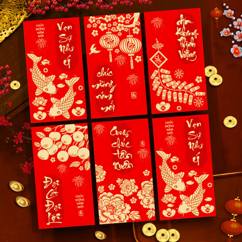 臻婷2026马年新款越南文红包创意生肖磨砂新年利是封压岁包袋批发|undefined