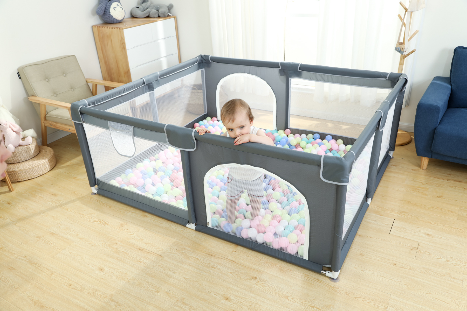 跨境儿童围栏 游戏围栏  宝宝防护栏加棉一件代发加工定制|ms