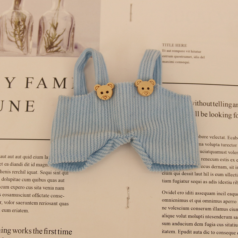 Muñeca de felpa de 10cm, babero, ropa, conejo de buen comportamiento, jeans de juguete, ropa de bebé para perros, accesorios al por mayor