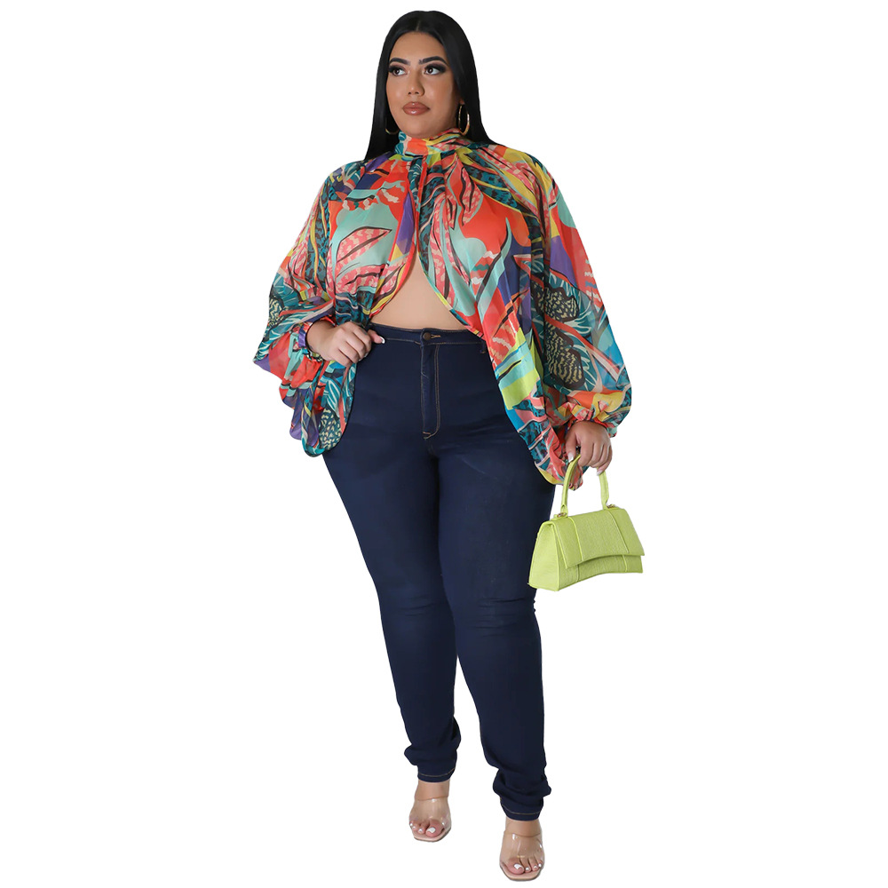 252g Weight Long Sleeve Sleeve Length Regular Sleeve Sleeve Type Spandex, Polyester, Chiffon Fabric Type Long Top Length Blouse Tops Type Daily, Street Occasion Round Neck Neckline Regular Fit Fit Type Color Block Pattern Spring&Summer Season Streetwear Style Blouse Long Sleeve Plus Size Tops Streetwear Color Block 34