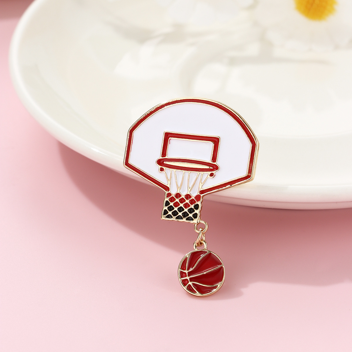 농구 세트 브로치