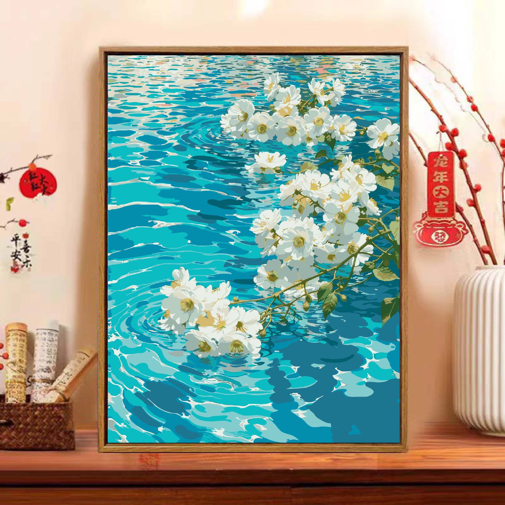 Floral pintura al óleo digital diy pintura de relleno adulto pintado a mano paisaje pintado a mano pintado acrílico pintura decorativa