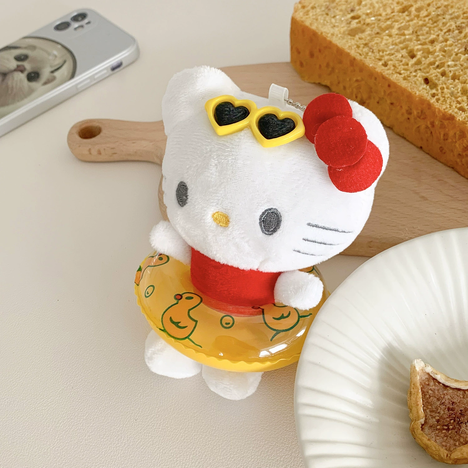 Hello Kitty, надувной круг для плавания, брендированный милый подвесной талисман, мультяшная кукла, брелок для учащихся начальной школы, котик