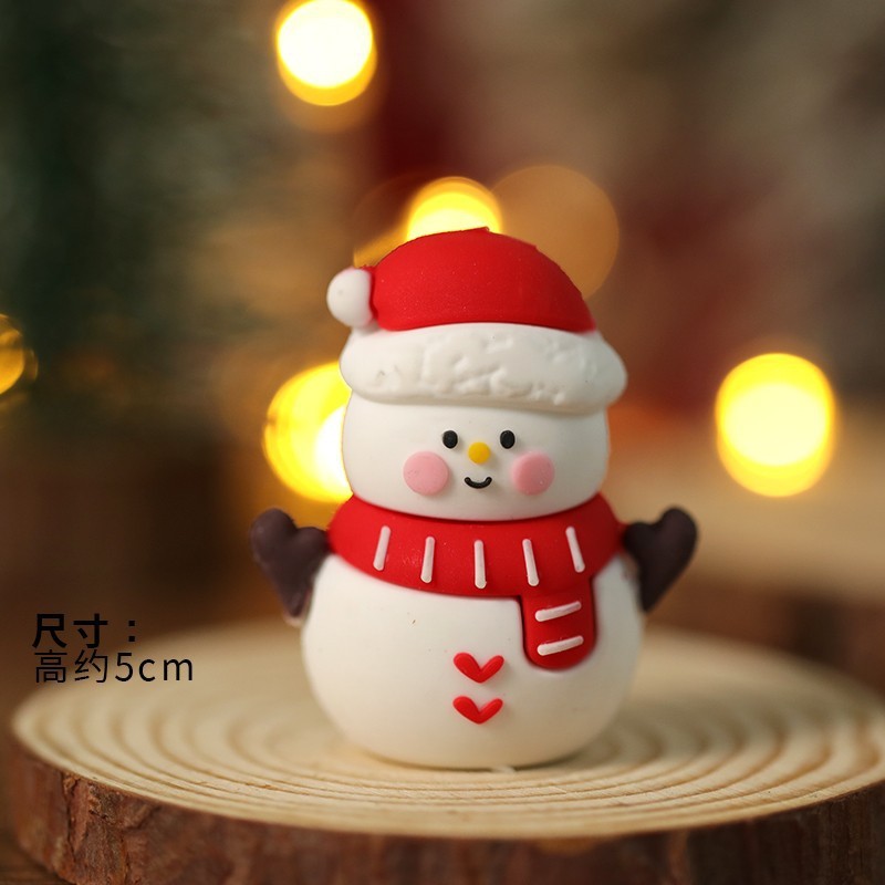 著作権クリスマスケーキ装飾装飾品ソフトゲルクリスマス楽しい老人雪だるまヘラジカクリスマスツリーパーティープラグイン|undefined