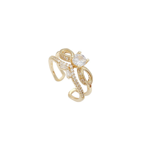 Korean style ins trendy opening adjustable pearl ring simple cold style niche internet celebrity same style ring hand jewelry