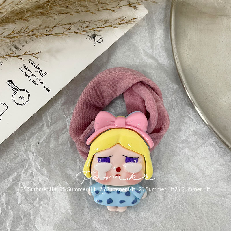 新款韩版卡通撞色毛巾发圈儿童多巴胺可爱高弹力马尾发饰丸子头女|undefined