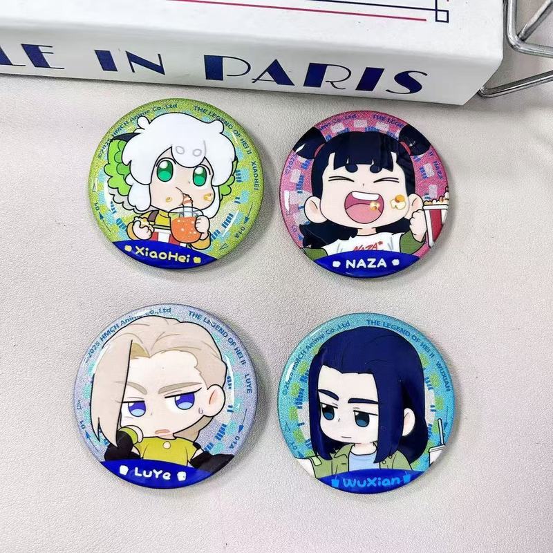 Luo Xiaohei's Battle Story 2 Movie Merchandise 58mm Badge High-Value Commemorative Collection Backpack Pendant