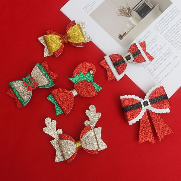 Christmas hairgrip with bow