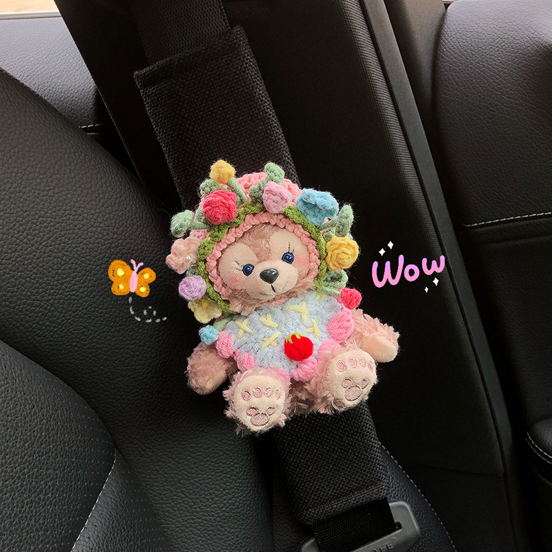Cinturón de seguridad de automóvil creativo y encantador, cubierta de hombro, cuello de estrangulamiento, dibujos animados generales, parejas de alto nivel.