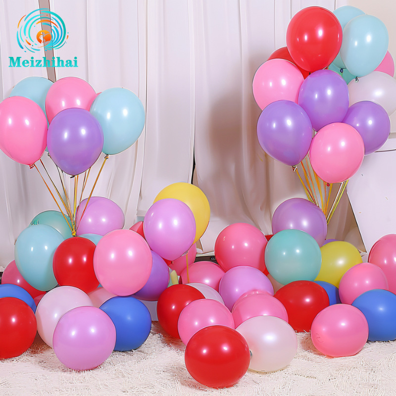 Globo de fiesta de boda de decoración de bola de 5 pulgadas, globo transparente de látex, juego al por mayor, puesto de empuje de globo de cumpleaños