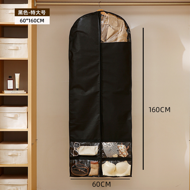 Nueva bolsa de polvo multifuncional con cuadrícula para ropa doméstica cubierta de polvo armario visual colgante artefacto de almacenamiento