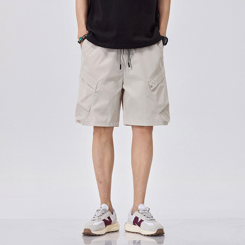 Ice Silk Breathable Shorts Men's Summer Outer Wear 2025 New Workwear Loose Mid-Pants Men's Casual Five-Point Pants