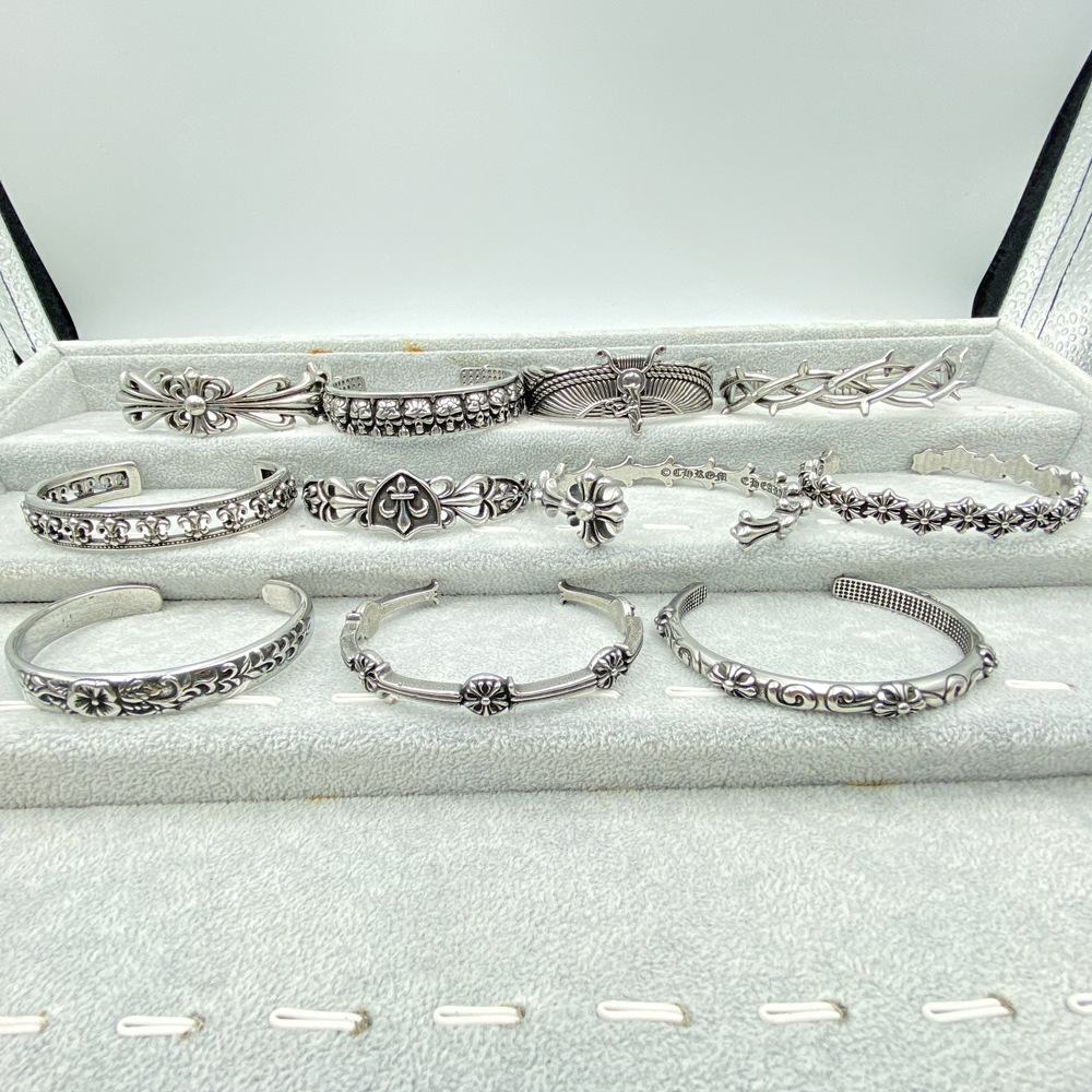 Titanium Steel Non-Fading Men's and Women's Retro Bracelets Ins Hot Style Classic Style Retro Style Bracelets