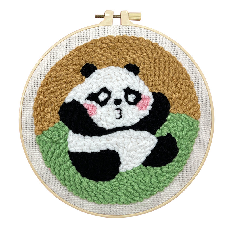 Lindo de dibujos animados poke bordado animal colgando pintura lu bordado hecho a mano material de bricolaje paquete sala de estar habitación de los niños colgando pintura frotando música