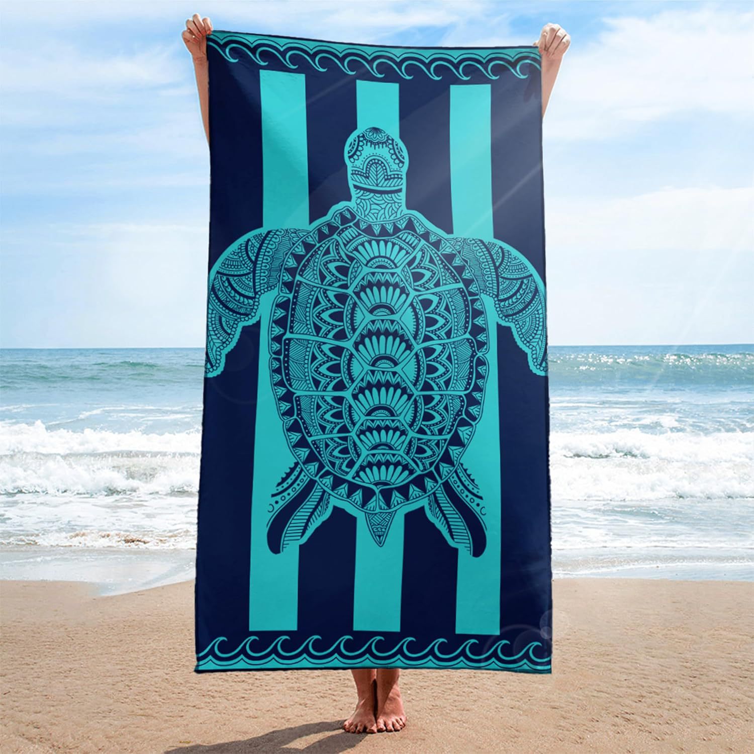 Transfronterizos toalla de playa JIT toalla impresa de microfibra rápida secado toalla deportiva TEMU envío a tiempo