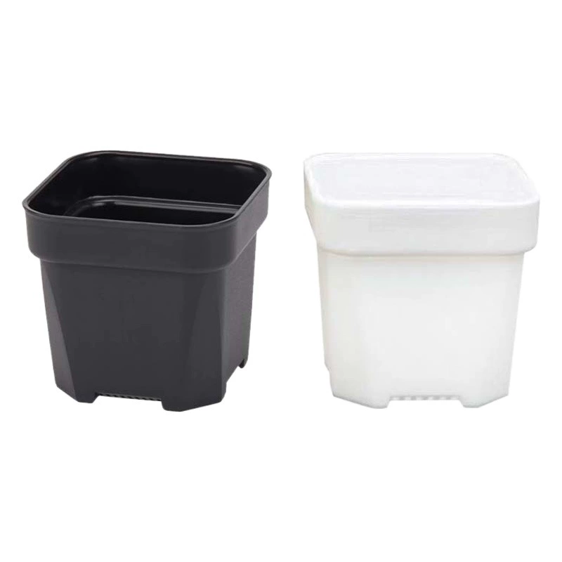 Утолщенный сочный балкон маленький черный квадрат Белый Смола квадратный цветочный горшок Внешняя торговля завод оптом