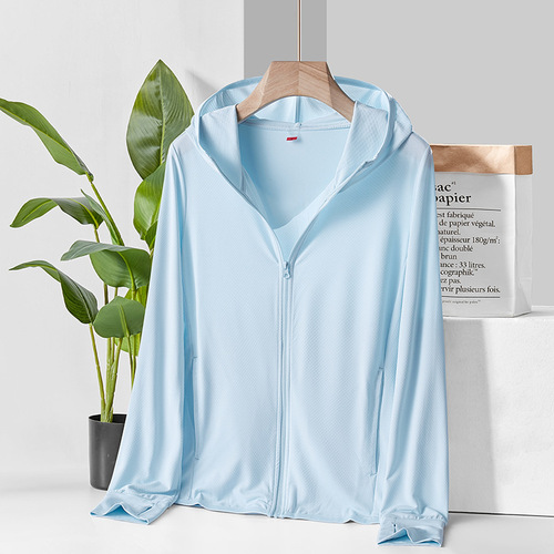 Japan UYI library sun protection clothing for women YKK zipper anti-UV knitted ice silk breathable outdoor sports sun protection clothing for men