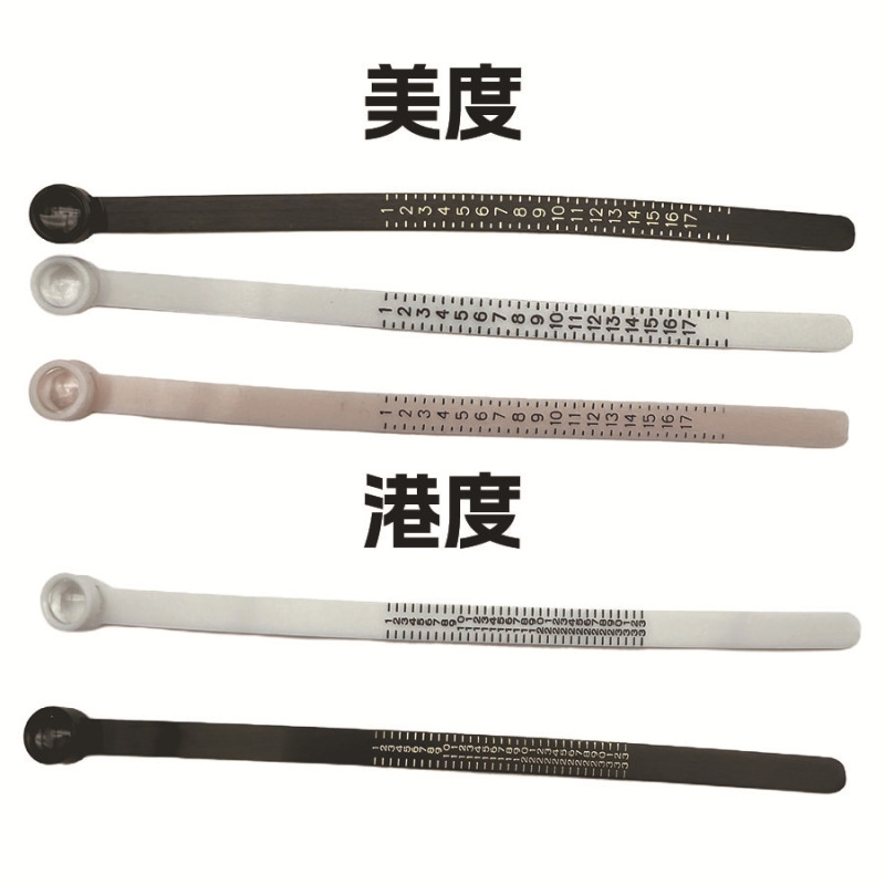 クロスボーダーホットセールアメリカンサイズ香港リングリング拡大鏡付きサイズ測定用ソフト定規付きプラスチックリング定規|undefined