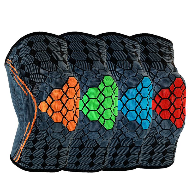 Rodillera deportiva de compresión con muelles de soporte y silicona antideslizante, ideal para correr, gimnasio y ciclismo