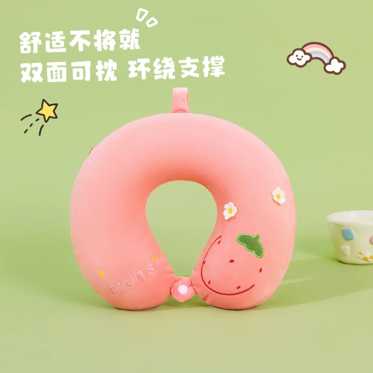 Оптовая фабрика: U-образная подушка для шеи из пены с эффектом памяти, с вышитым логотипом, удобная для путешествий и офиса, подушка для сна.