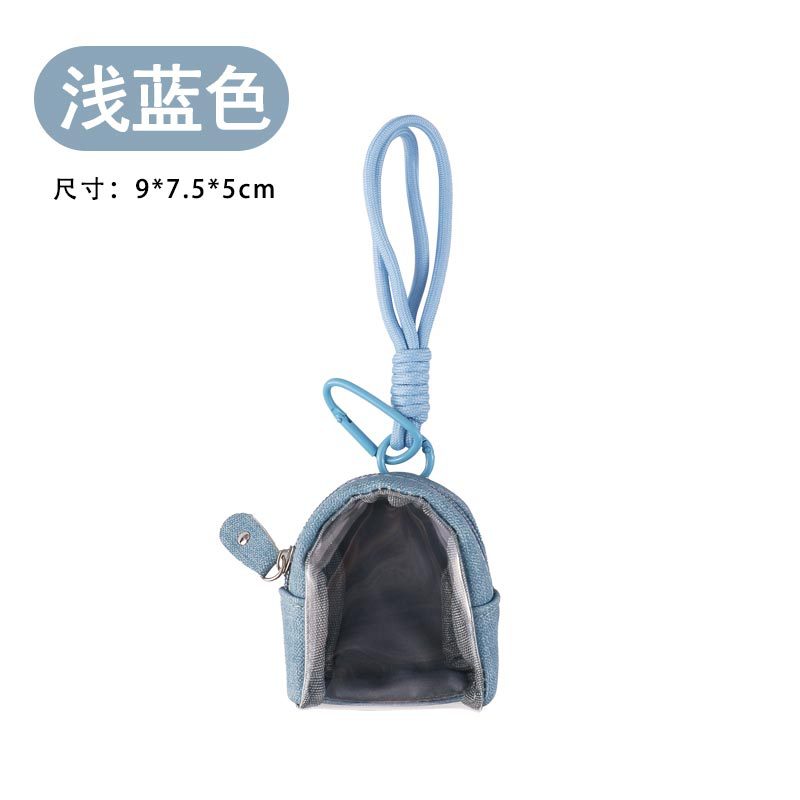 Nuevo tipo de bolso de bar transparente mini bolso de cambio de lona auriculares Bluetooth monedas bolso pequeño bolso de bar de grano bolso colgante