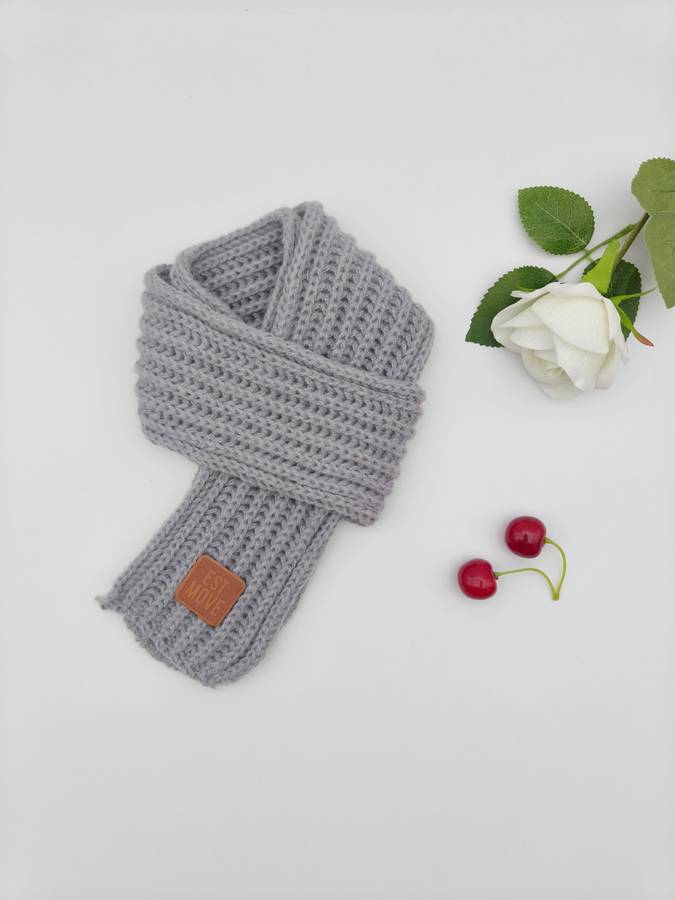 Baby bufandas otoño y invierno niños lana de punto collar coreano calentamiento collar universal estilo simple para hombres y mujeres