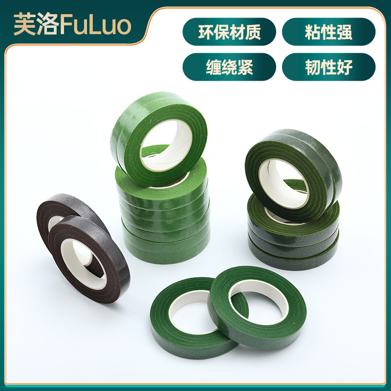 Cinta floral adhesiva para manualidades – rollos de 27m para arreglos y decoración