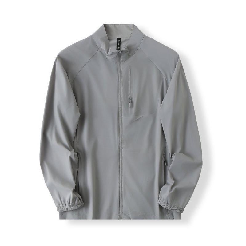 Summer New Style Men's Loose Casual Lightweight Breathable Stand-Up Collar Sun Protection Clothing Fashionable Trendy Men's Outdoor Windproof Skin Clothing