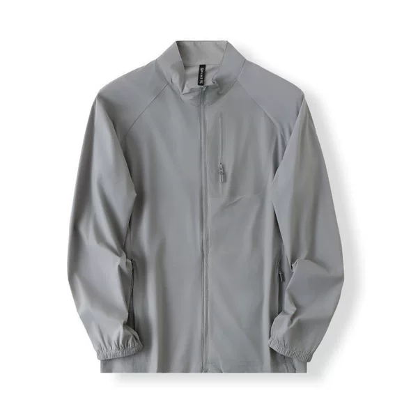 Summer New Style Men's Loose Casual Lightweight Breathable Stand-Up Collar Sun Protection Clothing Fashionable Trendy Men's Outdoor Windproof Skin Clothing
