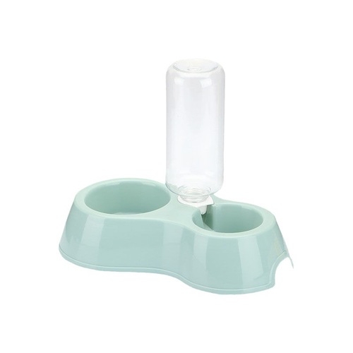 Cross-border dog bowl and cat bowl automatic feeder integrated water dispenser dog bowl pet double bowl dog bowl cat bowl