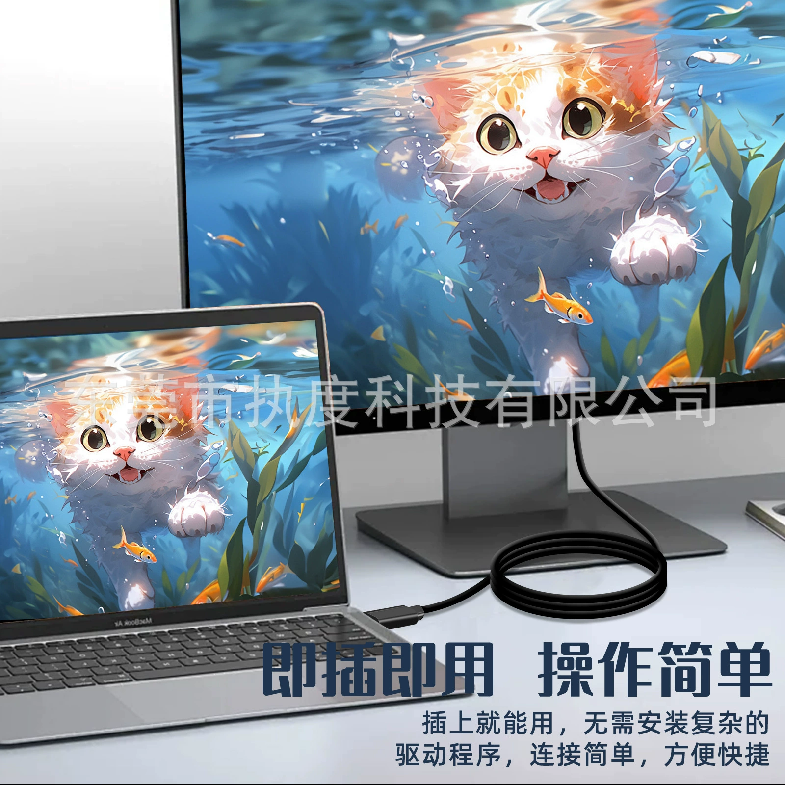 Переходник Type-C к VGA 1080P USB-C к DVI для ноутбука дисплея и экрана