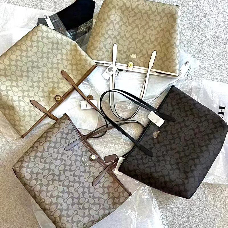 Coach Original City33 Tote Bag Magnetic Buckle Bag Large Capacity Handbag Classic Monogram Women's Bag