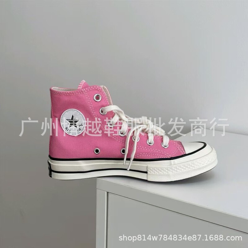 Putian 1970S Barbie Pink Canvas Shoes, Classic High-Top Campus Style, Unisex Retro Casual Canvas Shoes Putian 1970S Barbie Pink Canvas Shoes, Classic High-Top Campus Style, Unisex Retro Casual Canvas Shoes