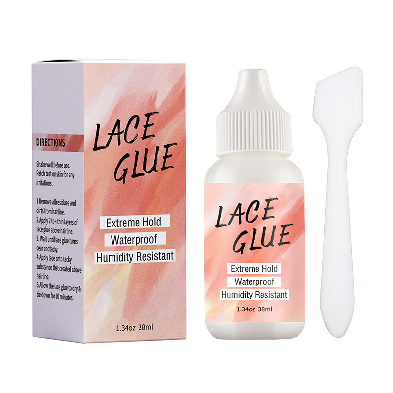 38ml 가발 접착제 + 컬러 박스 + 스크레이퍼 (대외 무역 수출 판매에만 해당, 국내 판매 금지, 구매는 기본 면책 조항과 동일)