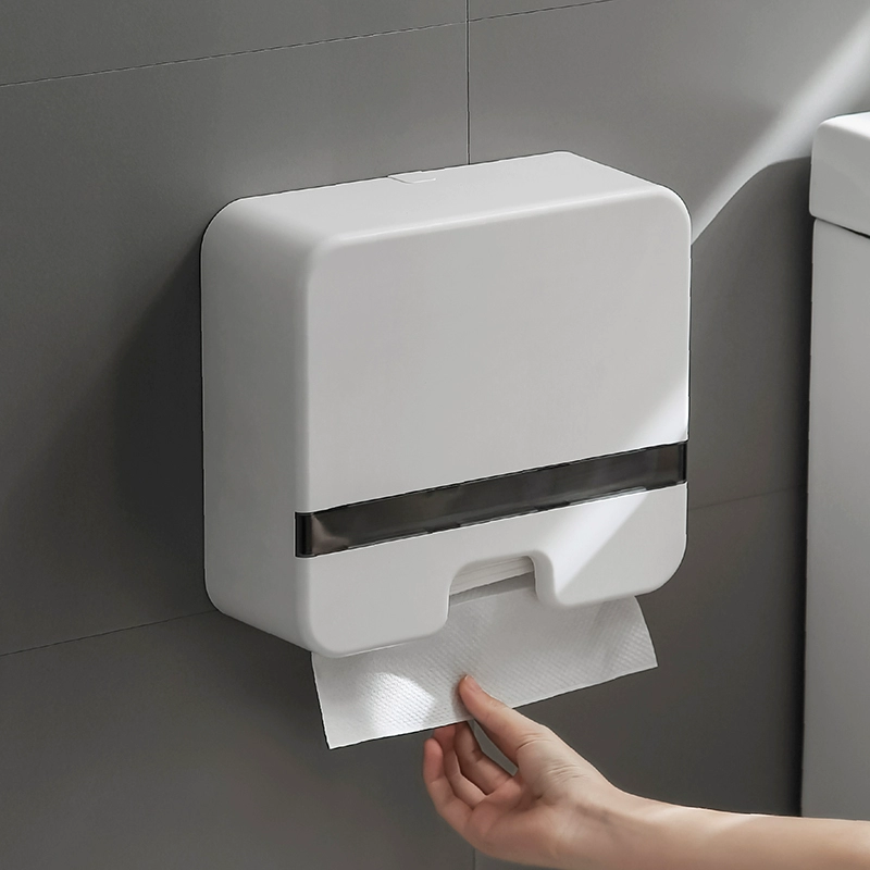 Коробка для салфеток для рук Коммерческая настенная ванная комната без пробивания туалета Кухня Сухая коробка для рук
