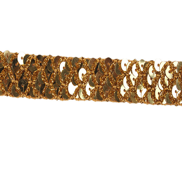 Caiyi Golden Lace spot Three -row of gold beads