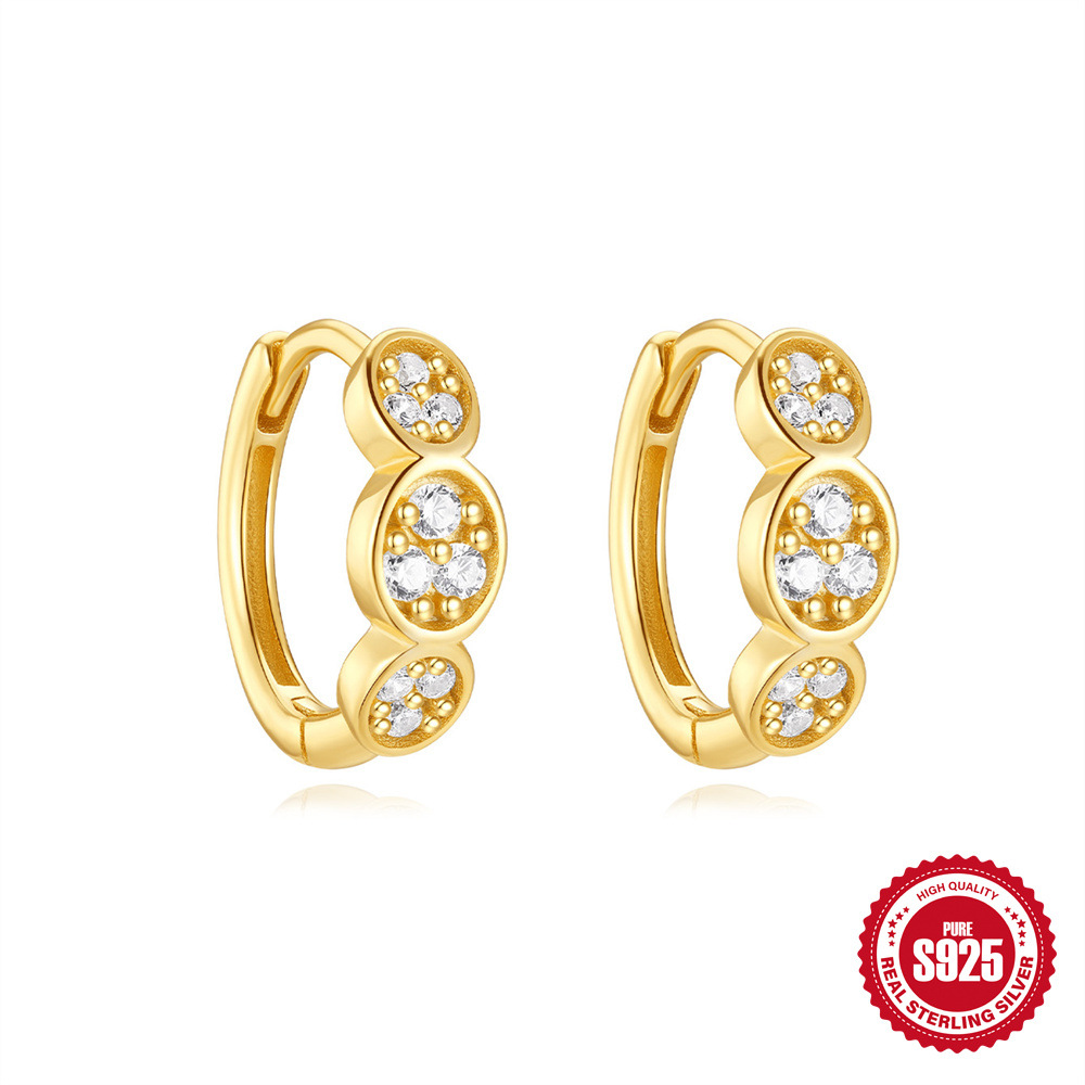 S925 plata moda literaria retro todo fósforo flores de cercanías trébol de cuatro hojas circón borla aretes de flores de perlas