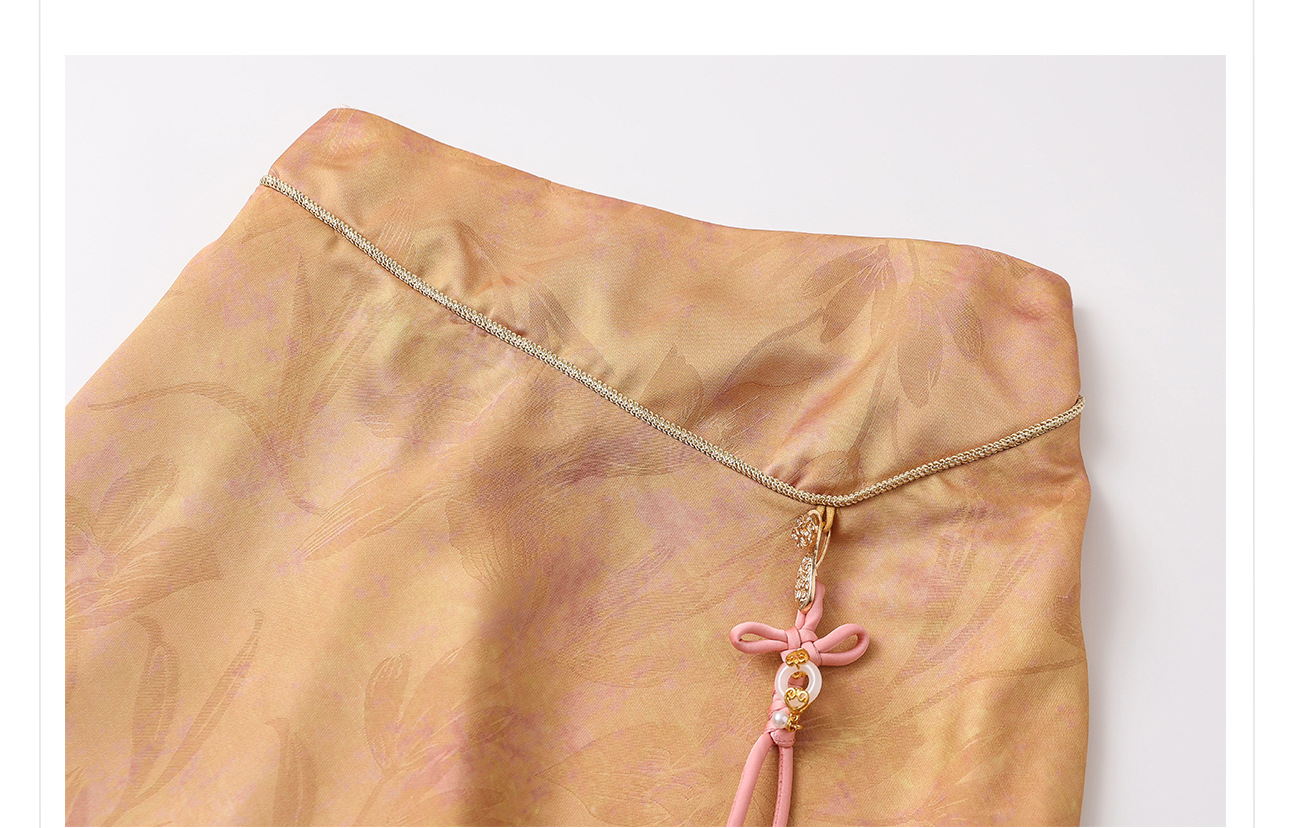 Bộ trang phục hai mảnh phong cách Trung Quốc mới – Áo vest cổ đứng thêu tay kết hợp chân váy đuôi cá — Váy nửa, Áo gilê chi tiết 29