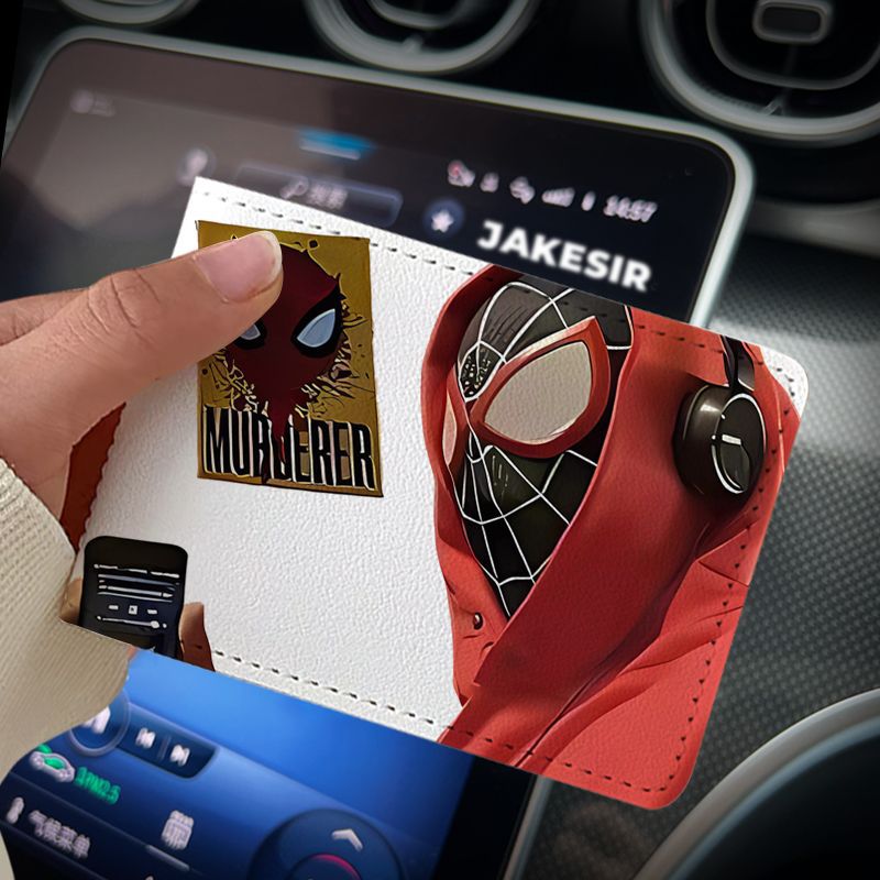 Spider-Man universo de navegación Licencia de Conducir cubierta protectora dos en uno Licencia de Conducir vehículo de motor Licencia de Conducir cubierta de cuero alta apariencia