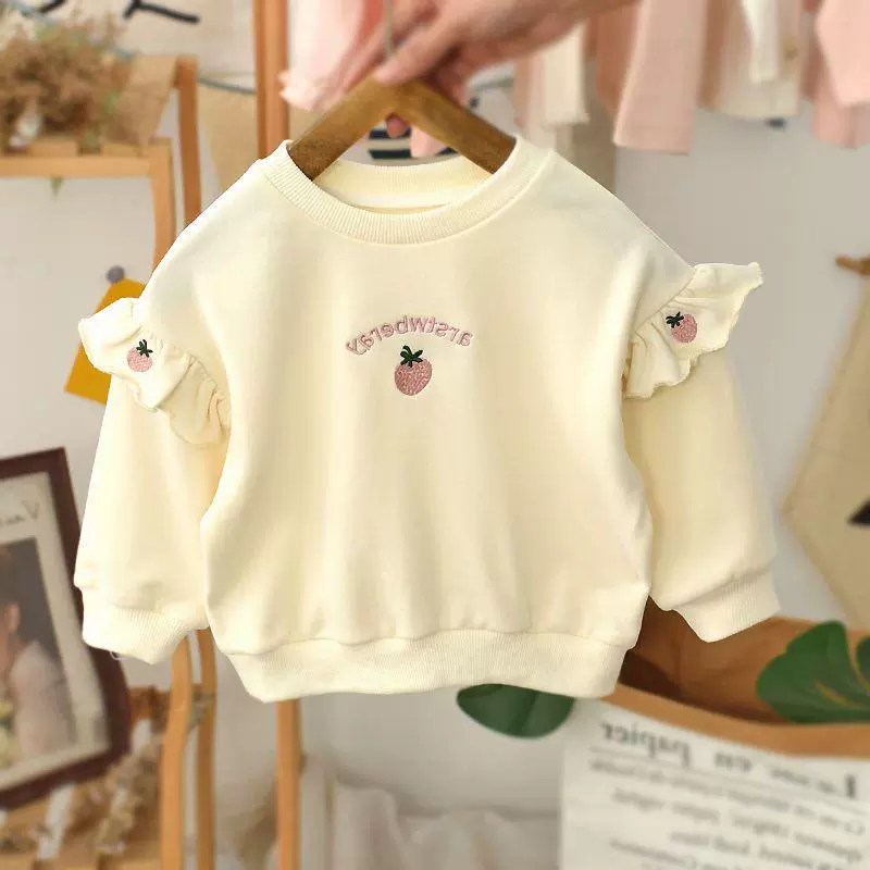 Tide, children's fashionable autumn sweatshirt, 2023 collection, with embroidery, western style, Korean style
