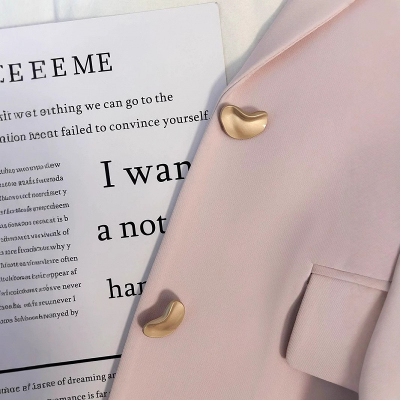 White Peach Pink Blazer for Women 2025 Spring New Petite High-End Goddess Style Casual Elegant Small Suit