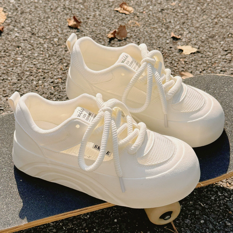 Summer white shoes, footwear, universal sports shoes platform