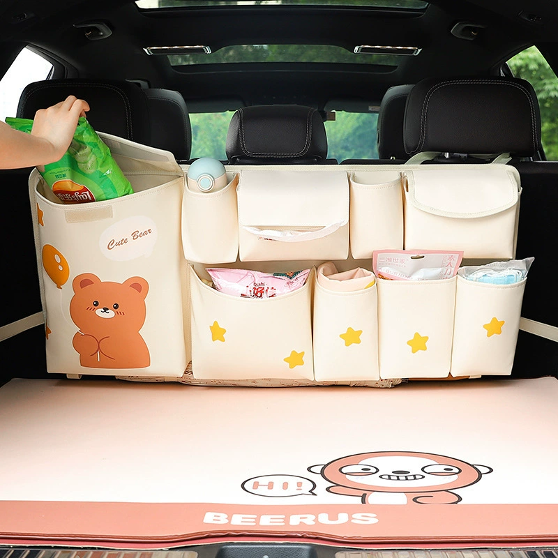 Многофункциональный милый автомобиль подвесная сумка для хранения заднего сиденья