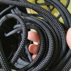 黒ナイロンロープ 黒耐摩耗性ナイロンロープ 編組ロープ バインディングロープ ターポリンロープ ブレーキ広告ロープ