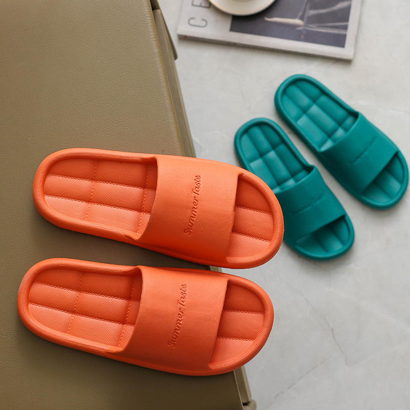 Slipper female summer family indoor bathroom antiskid bath soft bottom family indoor lovely male family cool slipper couple